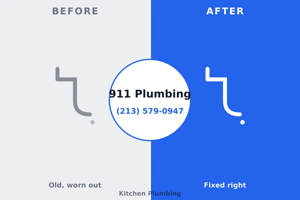 Before and after: plumbing repair Venice, IL